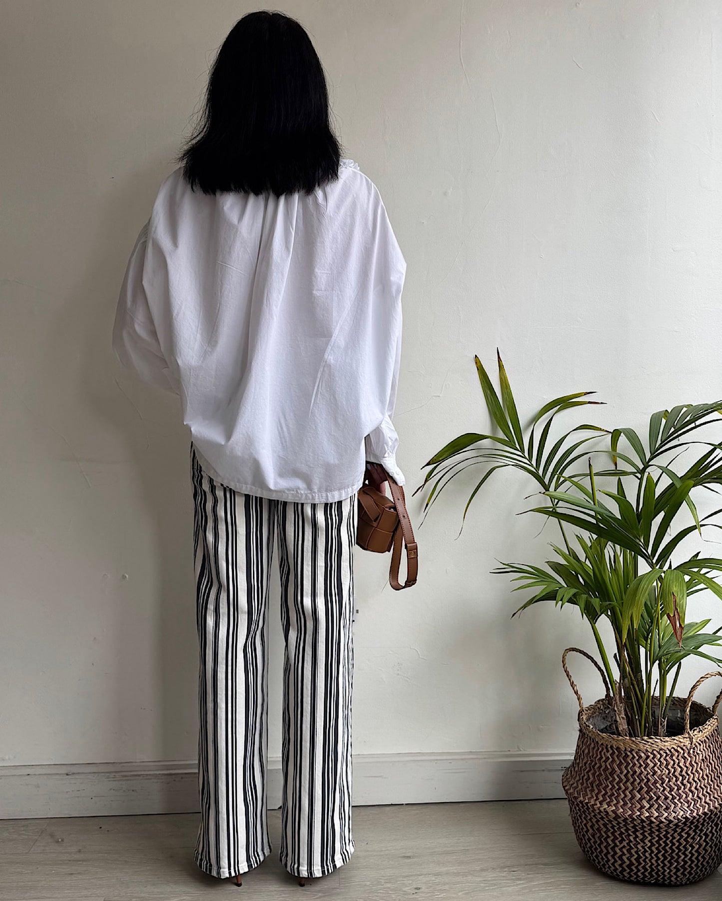 Striped Slim Palazzo Pants ~ Size 25/26