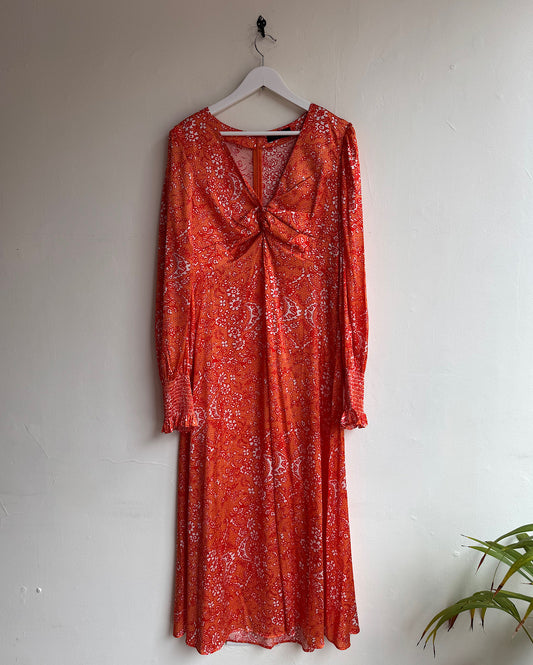 Jessica Russell Flint Silk Dress ~ Size L