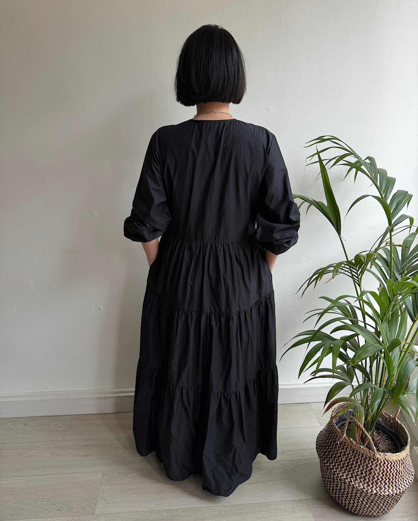 Black Matteau Maxi Dress ~ Size 10 full length rear