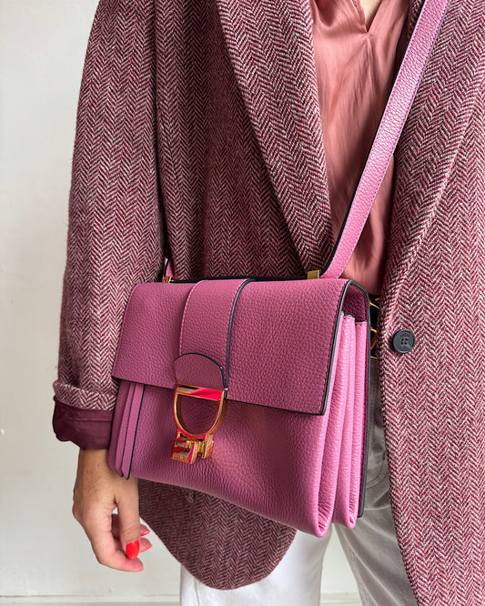 BASH Pink Herringbone Jacket ~ Size 10