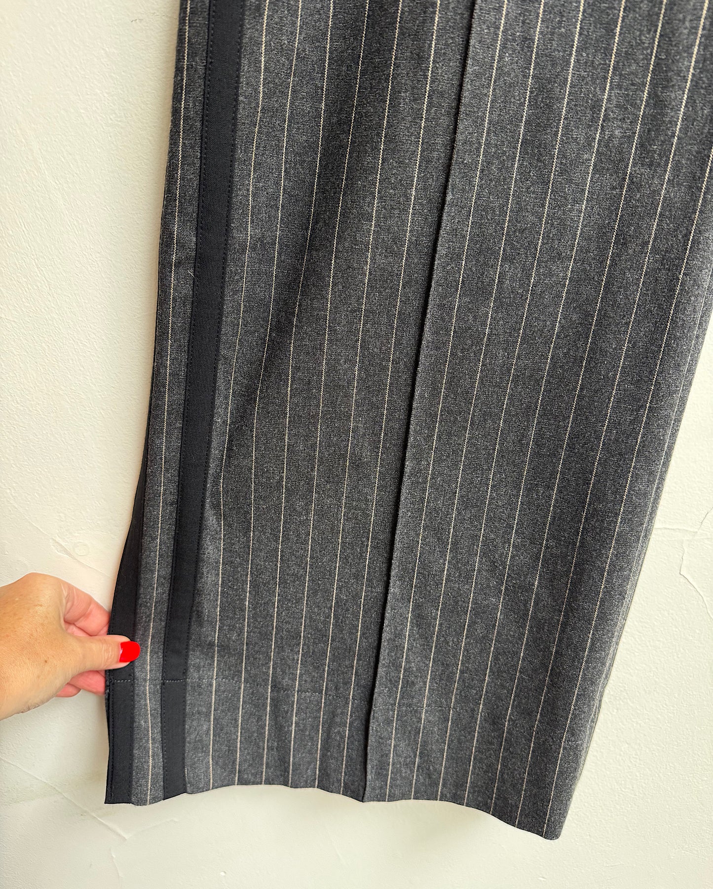 Charcoal Pinstripe Trousers ~ Size 16