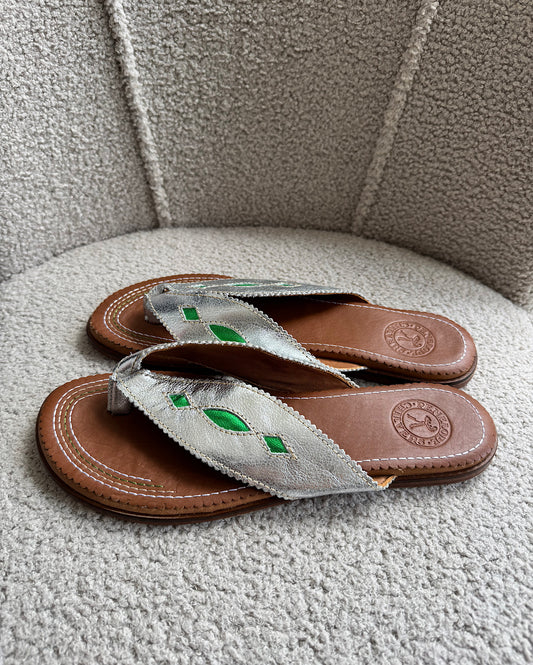 Silver Sandals ~ Size 8