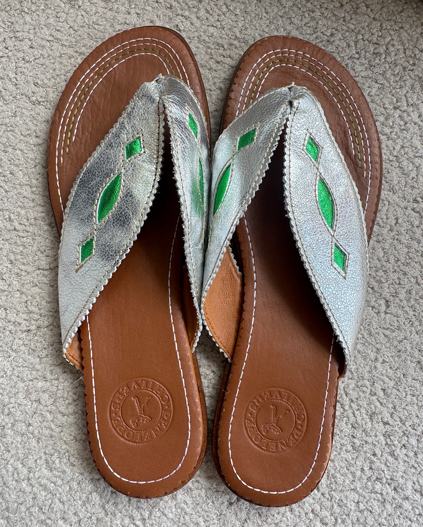 Silver Sandals ~ Size 8