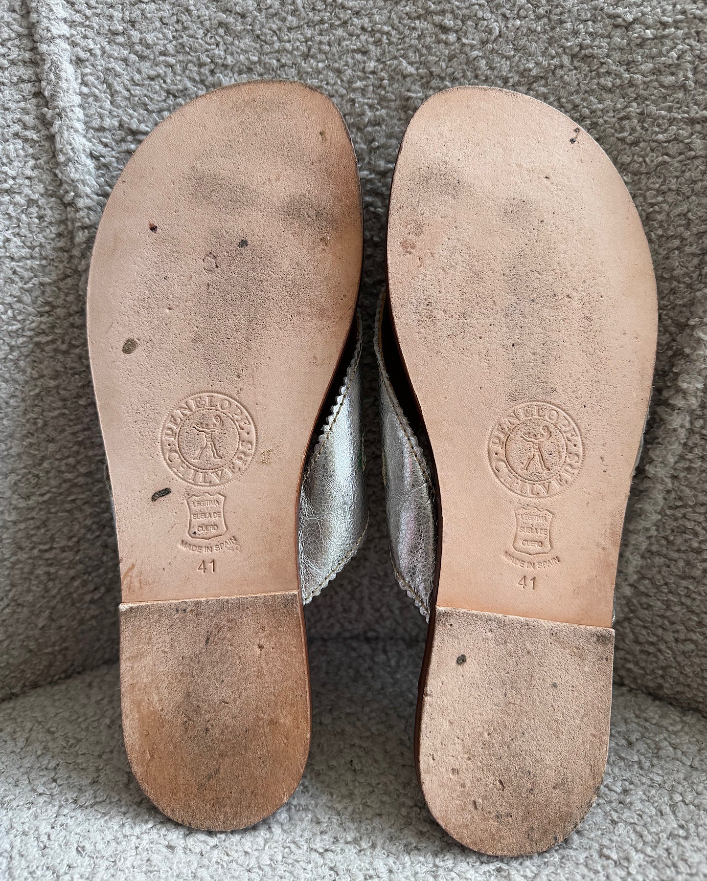 Silver Sandals ~ Size 8