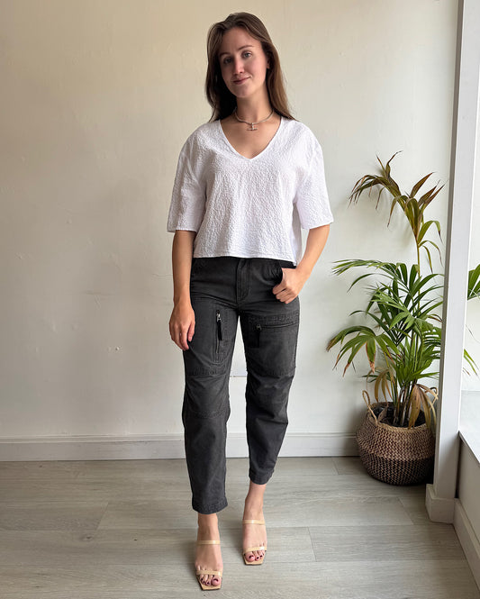 Faded Black Cargos ~ Size 8