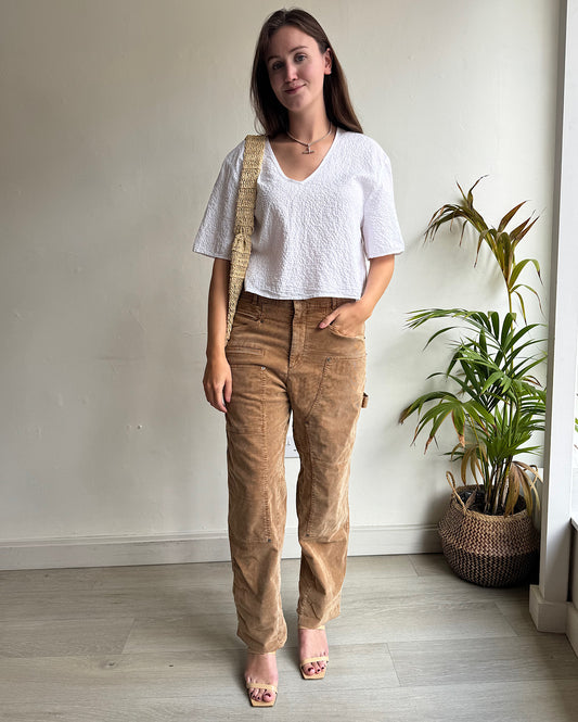 Camel Cord Trousers ~ Size 12