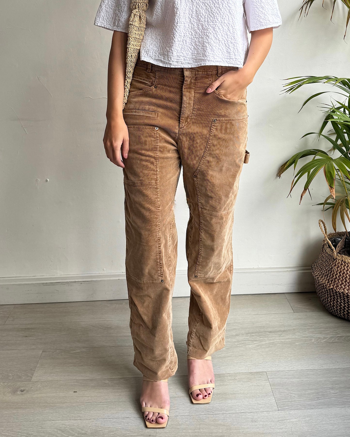 Camel Cord Trousers ~ Size 12