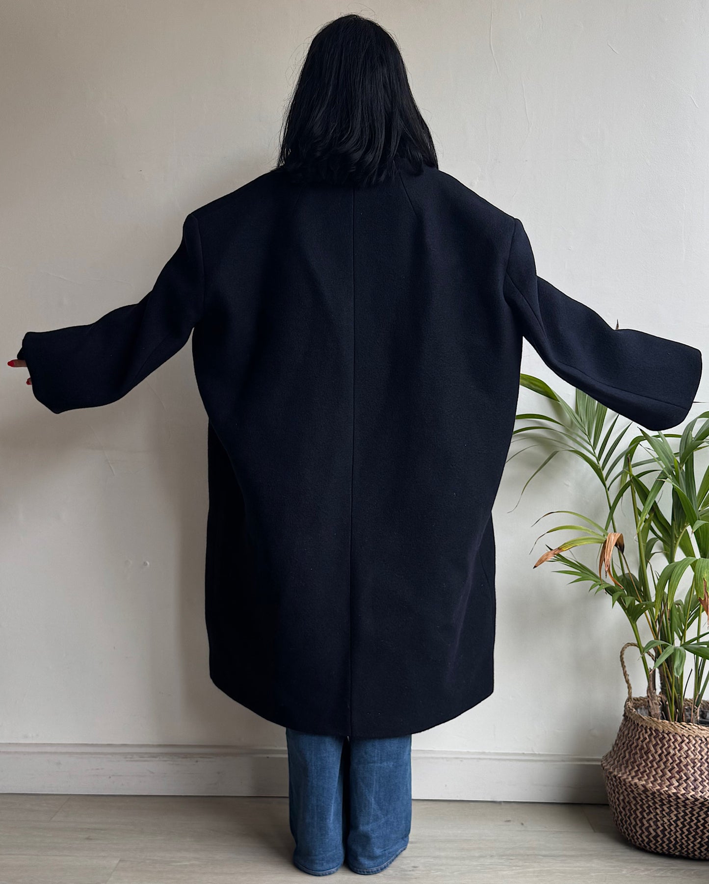 Navy Coat ~ Oversized L/XL