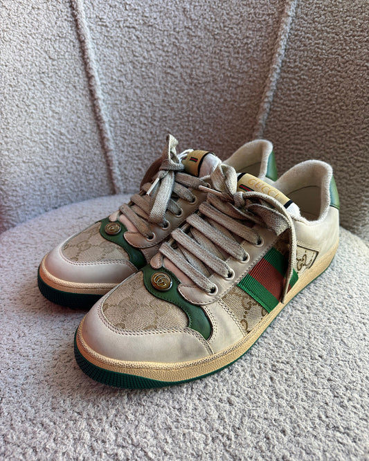 Gucci Screener Monogrammed Trainers ~ Size 6.5