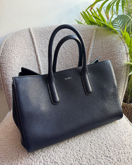 MaxMara Navy Leather Bag