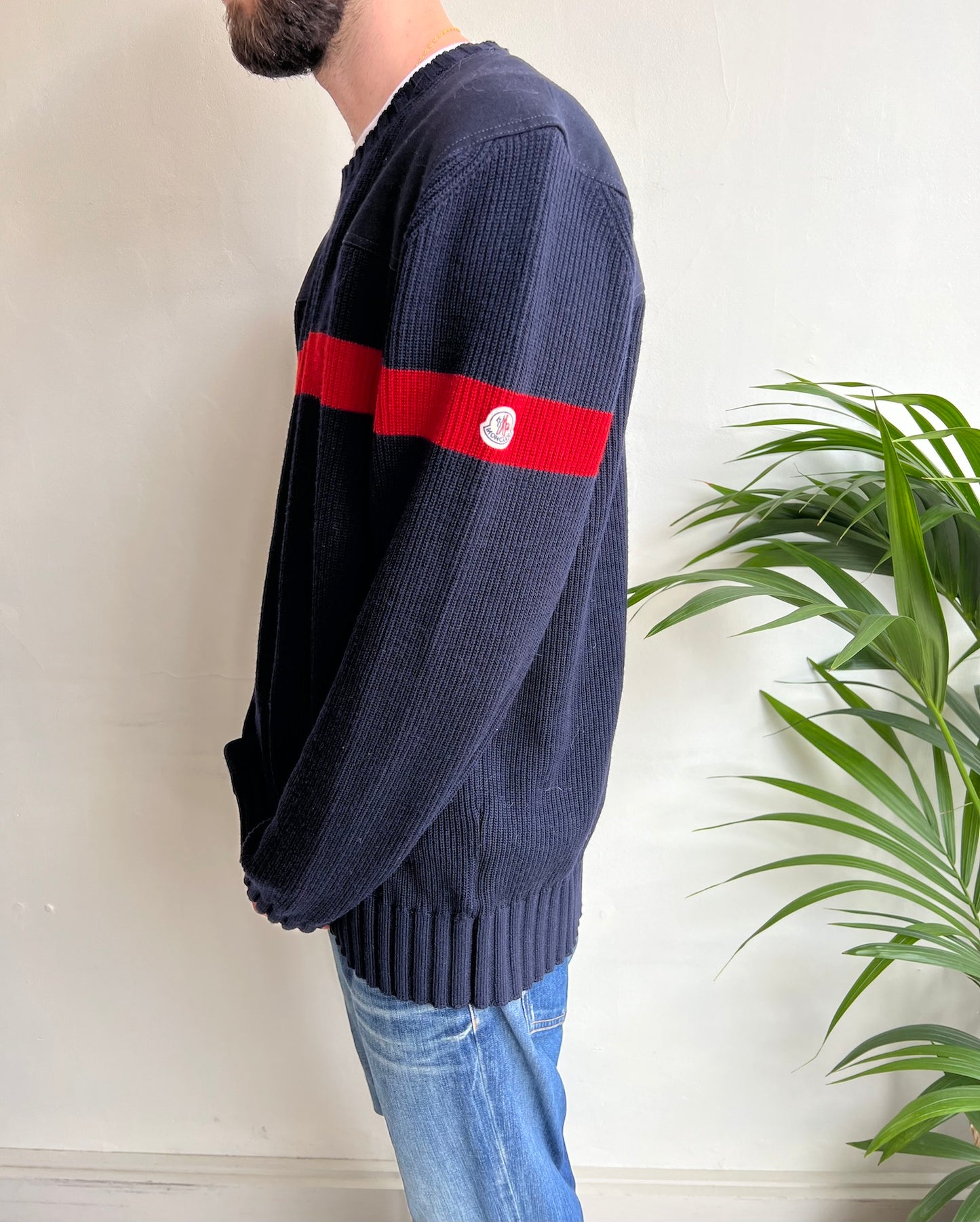Navy and Red Stripe Knit ~ Size XXXL