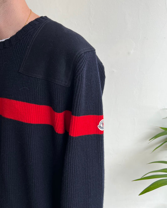 Navy and Red Stripe Knit ~ Size XXXL