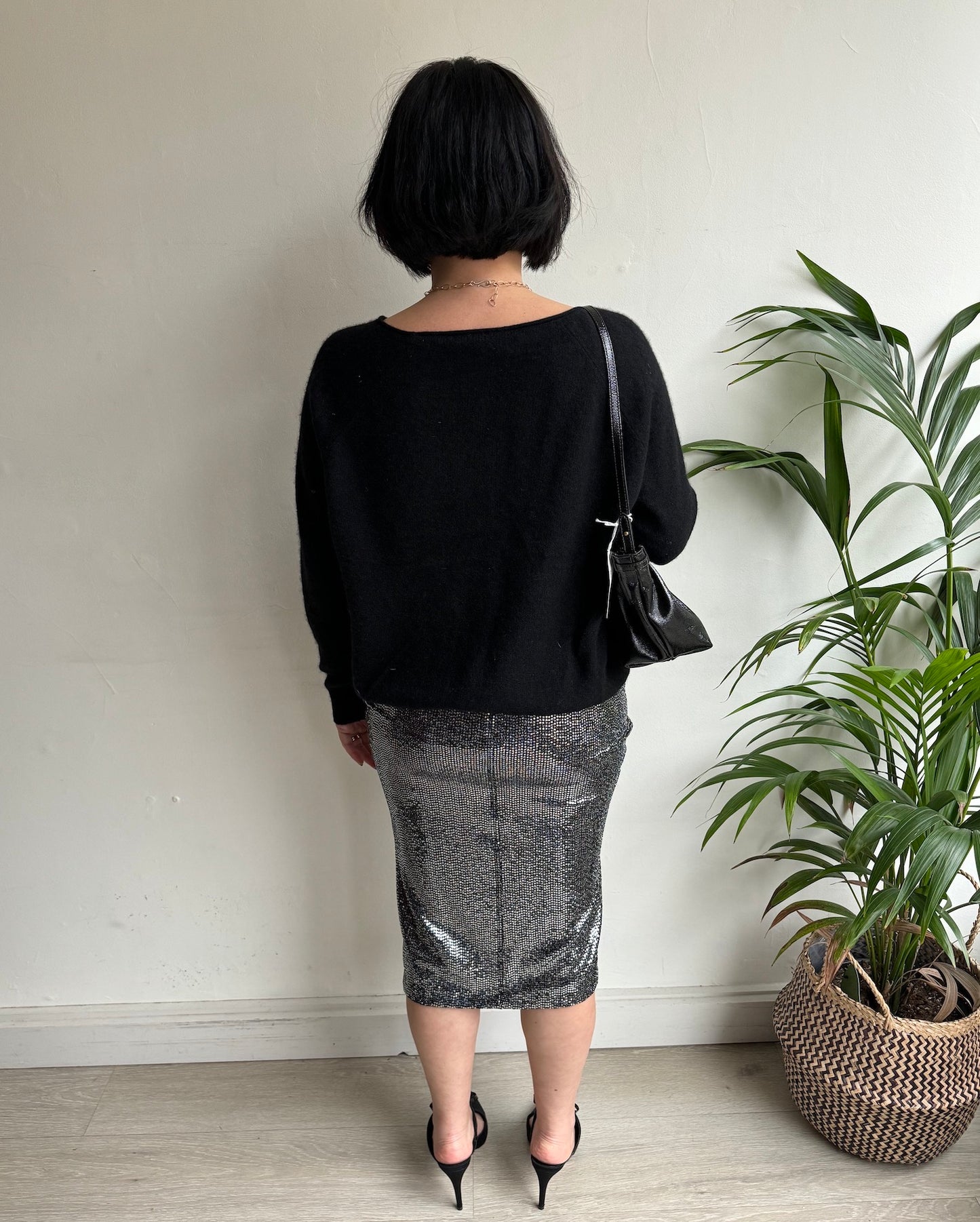 "Dolene" Lurex Ruched Skirt ~ Size 8