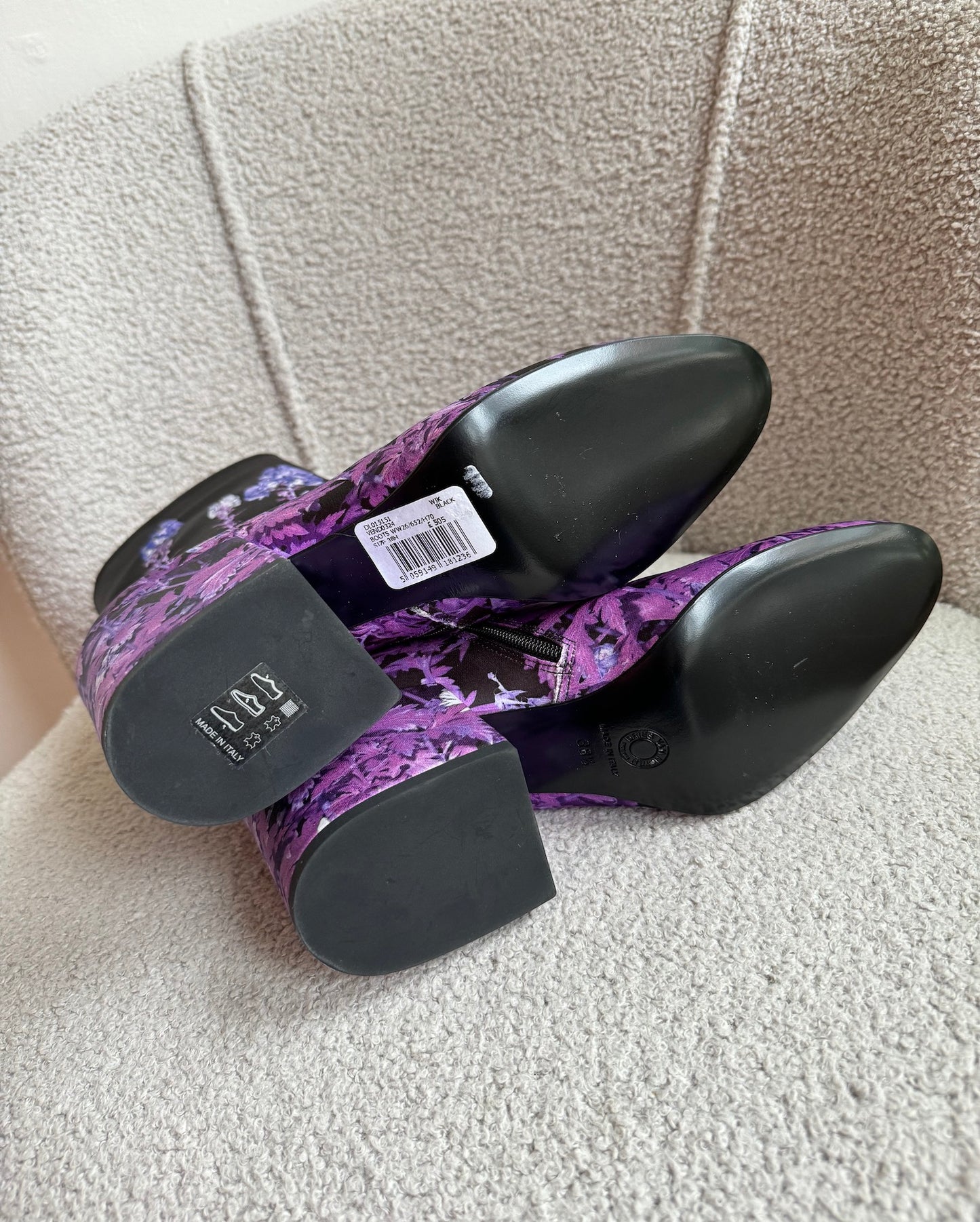 SALE Satin Floral Boots ~ Size 5.5