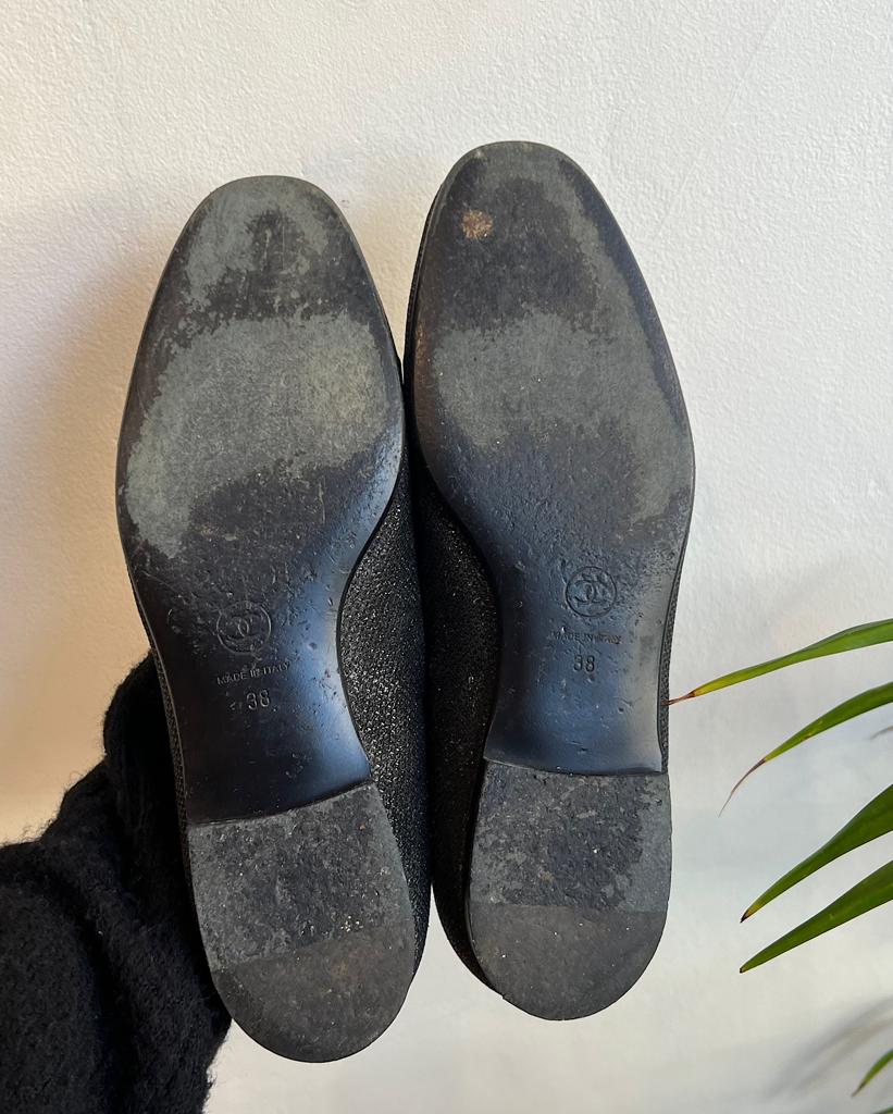 SALE - Black Loafers ~ Size 38/5