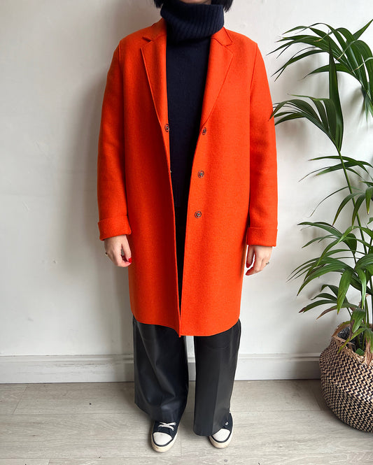 Orange Wool Coat ~ Size 10