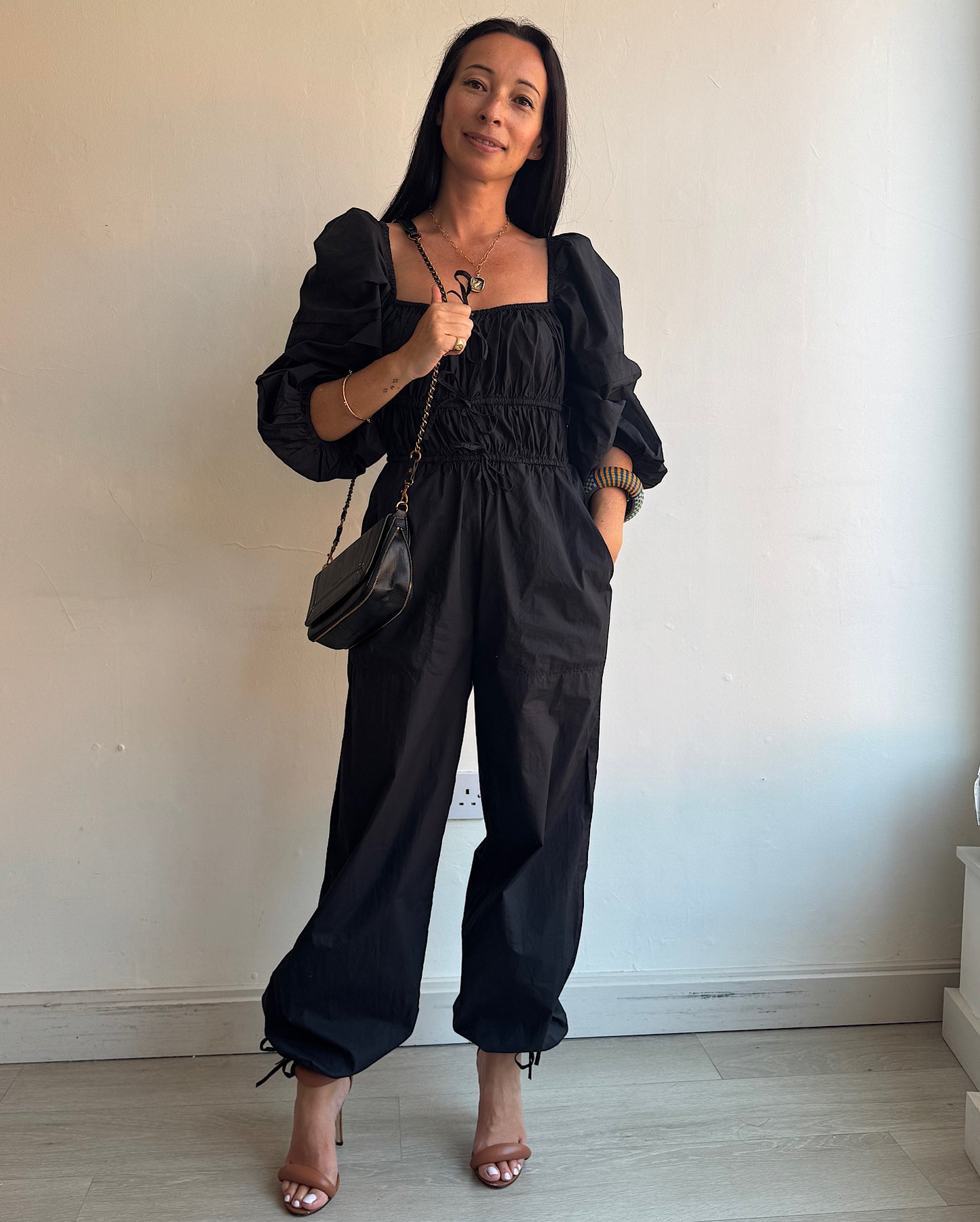 Ulla Johnson Black Cotton Jumpsuit ~ Size 8/10