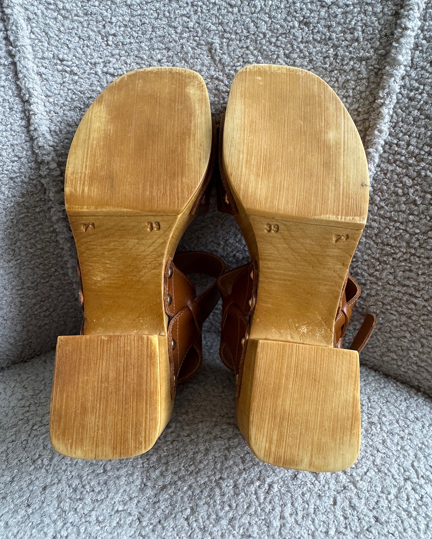 Wooden Sandals ~ Size 6