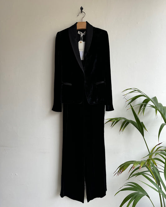 Black Velvet Suit ~ Size 8