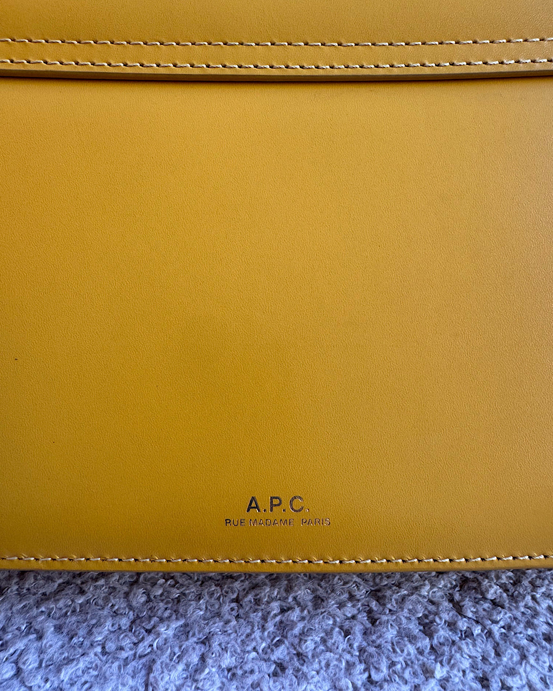APC Mustard Leather Shoulder Bag