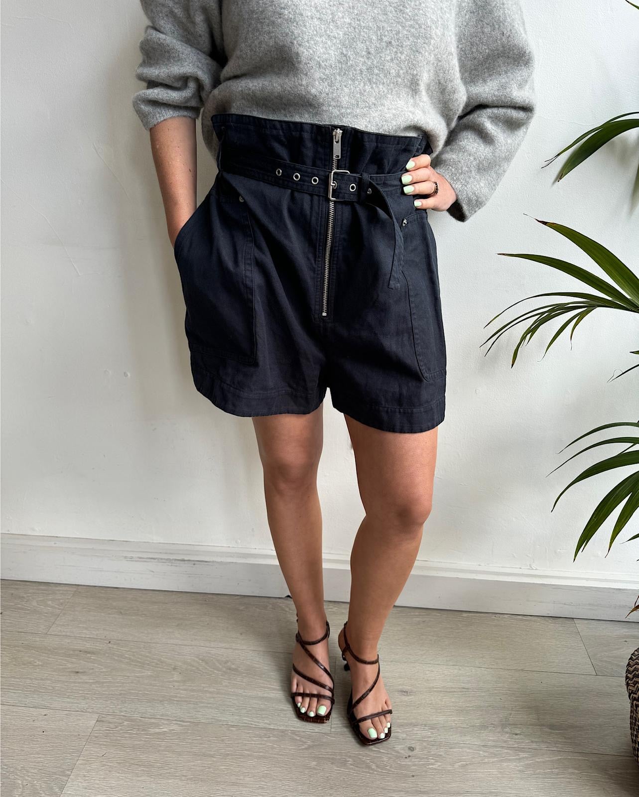 Navy Belted Shorts ~ Size 8