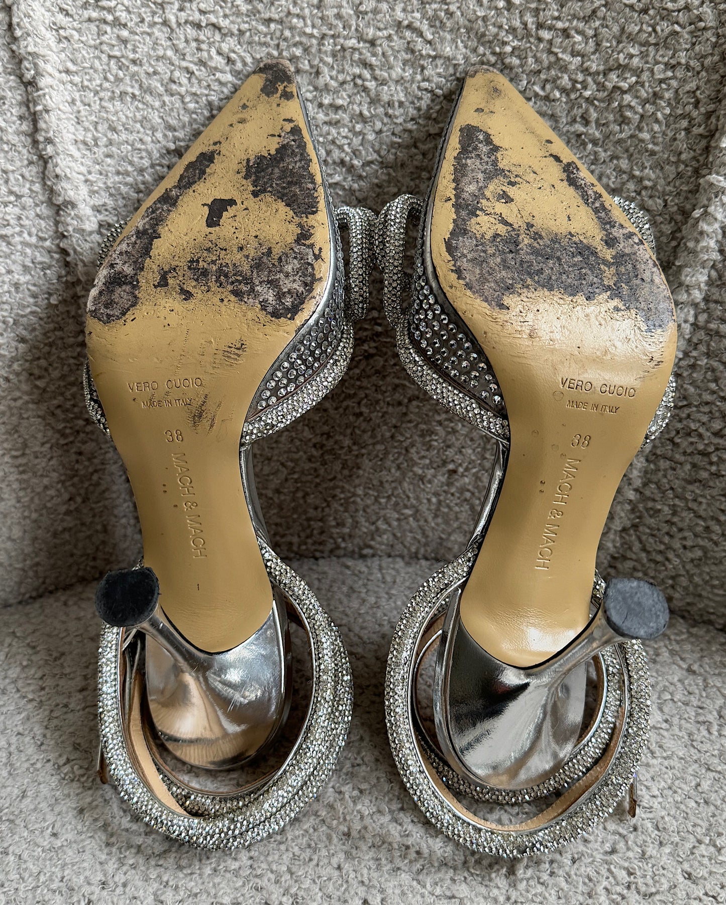 Diamanté Double Bow Heels ~ Size 5