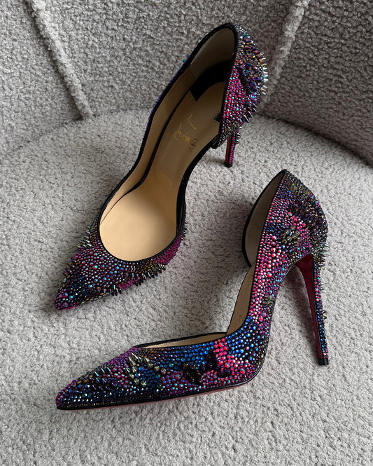 Iriza Diamanté Studded Heels ~ Size 6.5