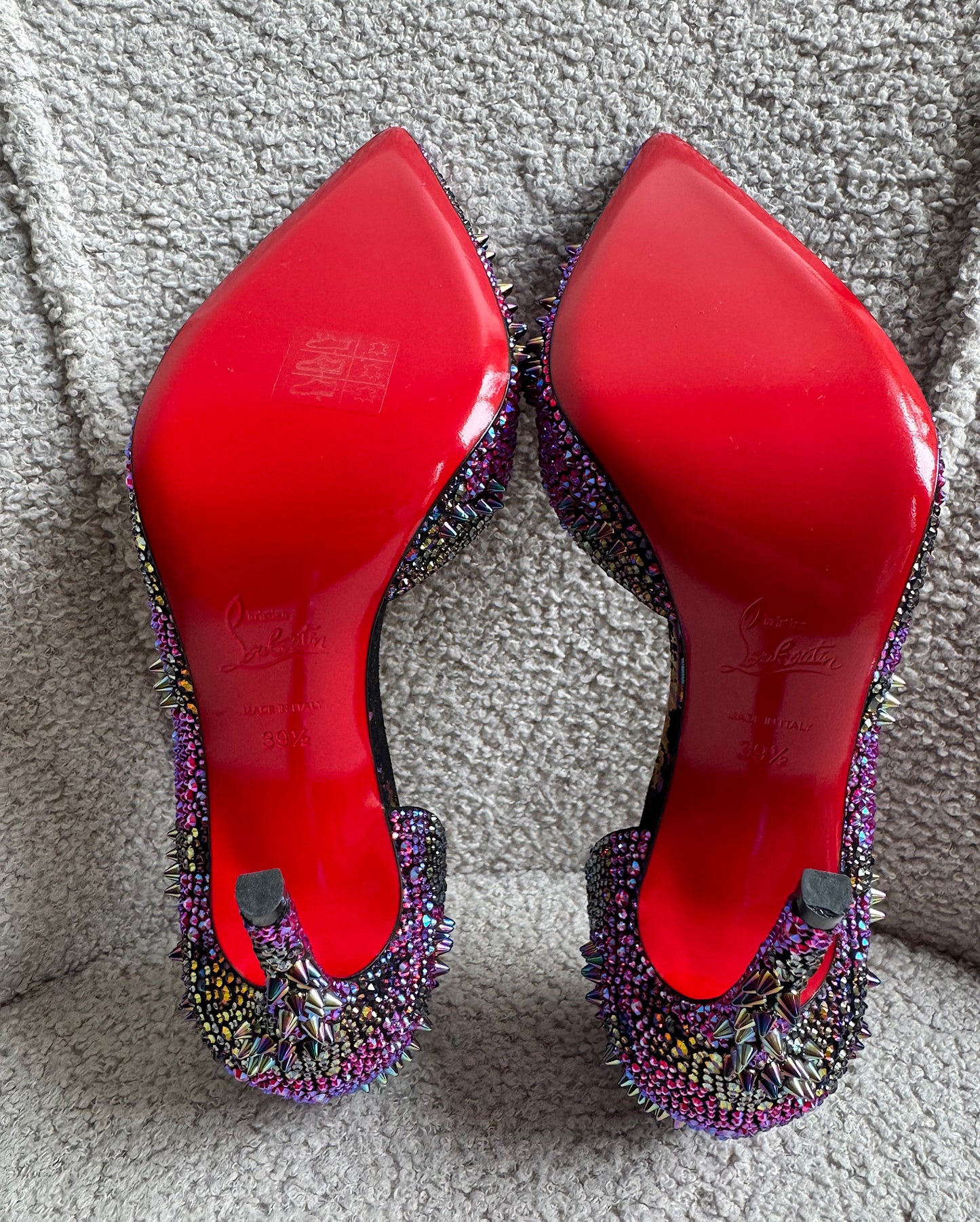 Iriza Diamanté Studded Heels ~ Size 6.5
