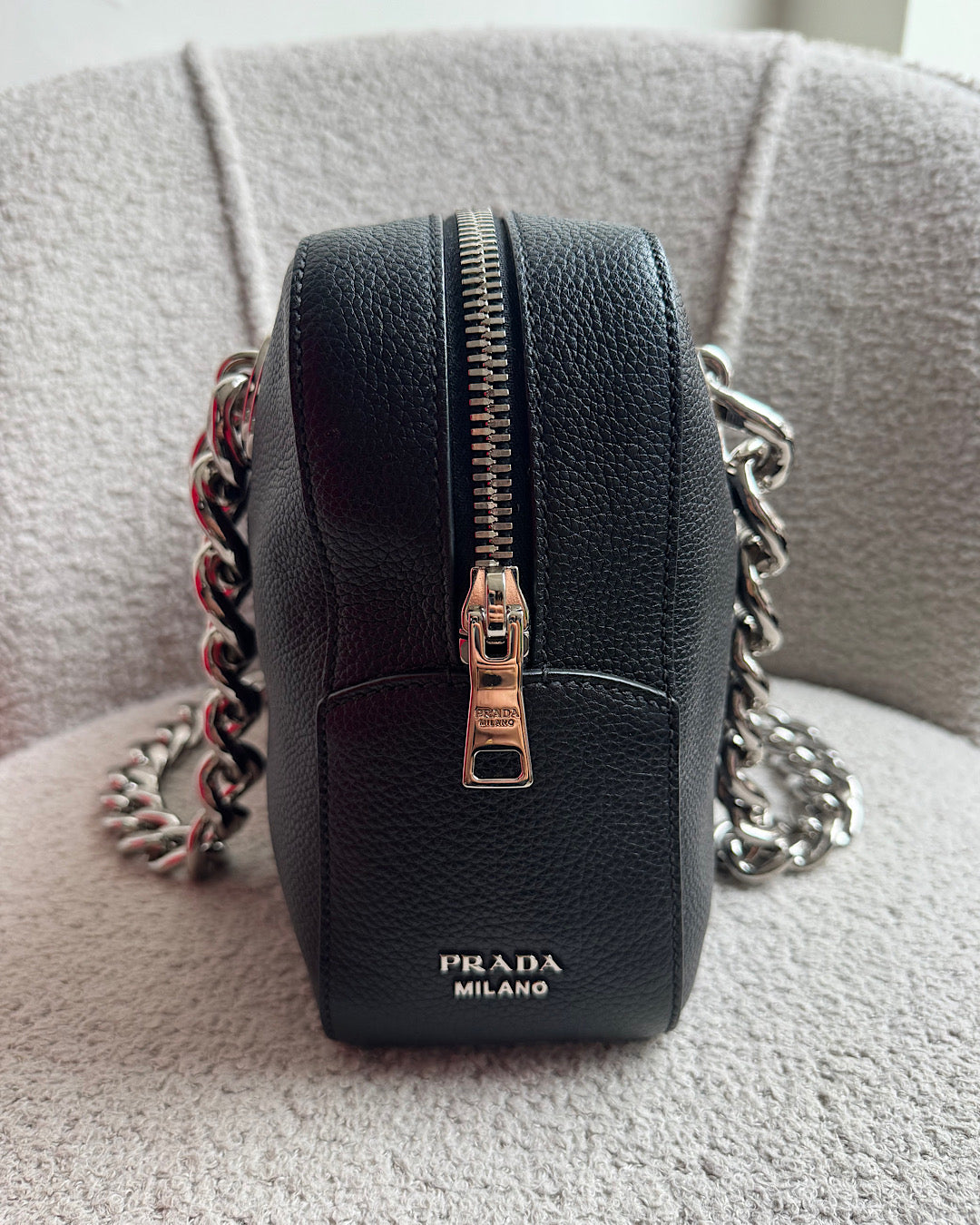 Prada Bag With Silver Chain Handles