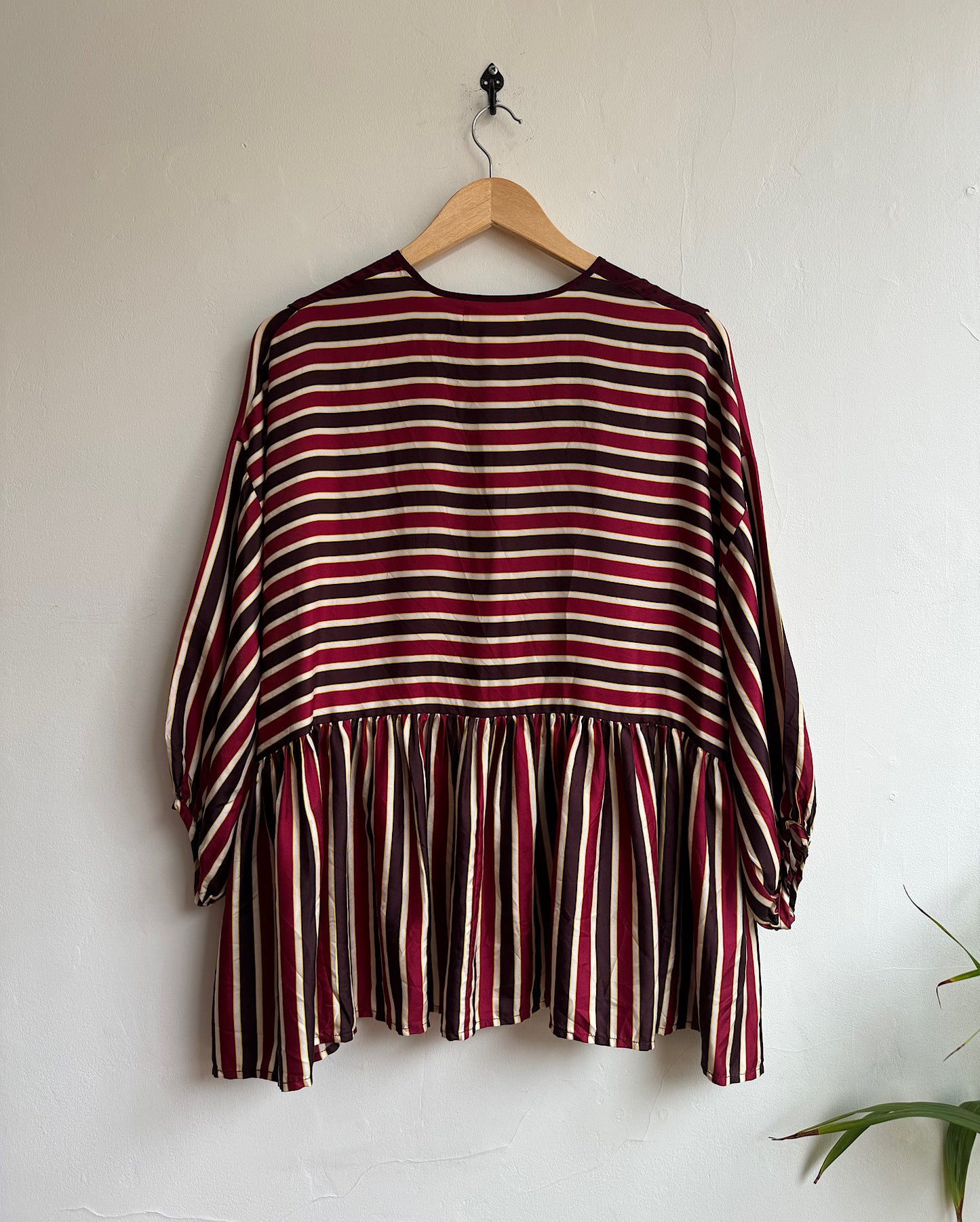 Striped Silk Top ~ Oversized S