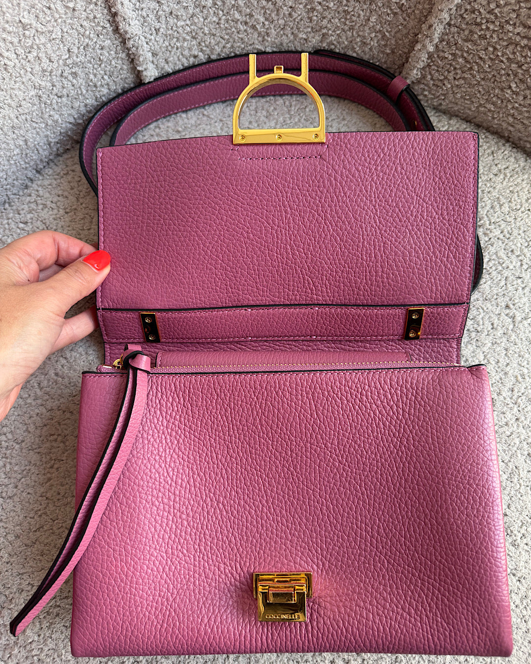 Cochinelle Pink Leather Bag