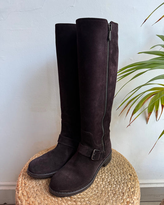 Brown Suede Boots ~ Size 5