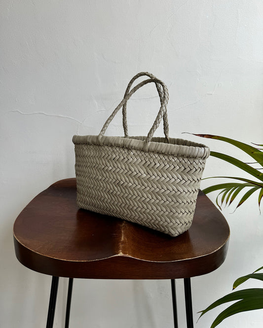 Woven Leather Basket