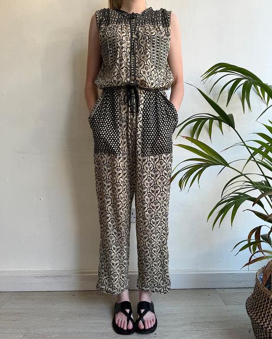 SALE Block Print Cotton Jumpsuit ~ Size 10