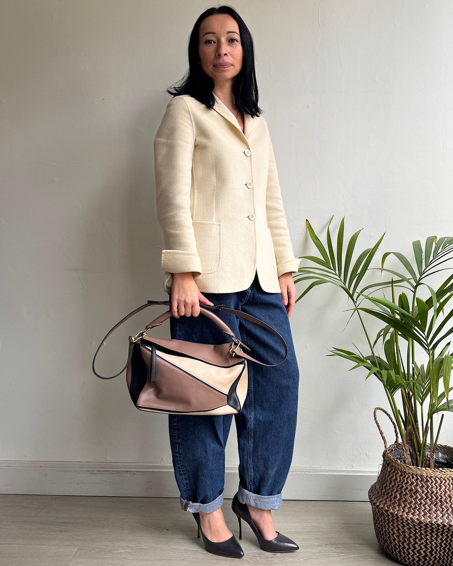 Cream Cashmere Jacket ~ Size 8