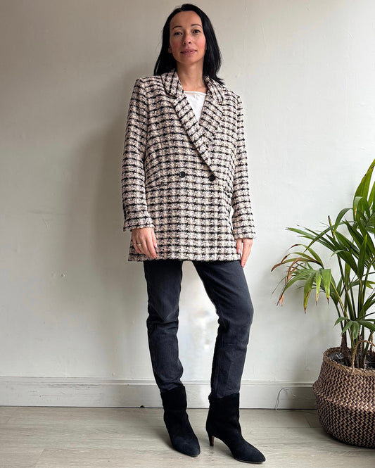 Houndstooth Check Jacket ~ Size S