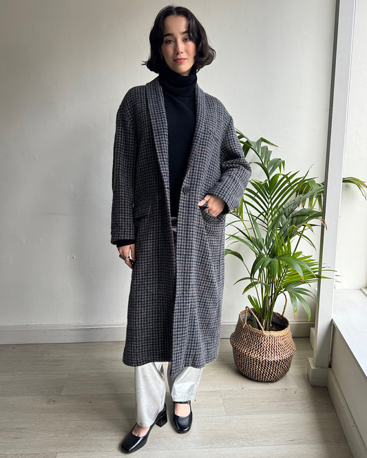 Grey Check Coat ~ Oversized 8