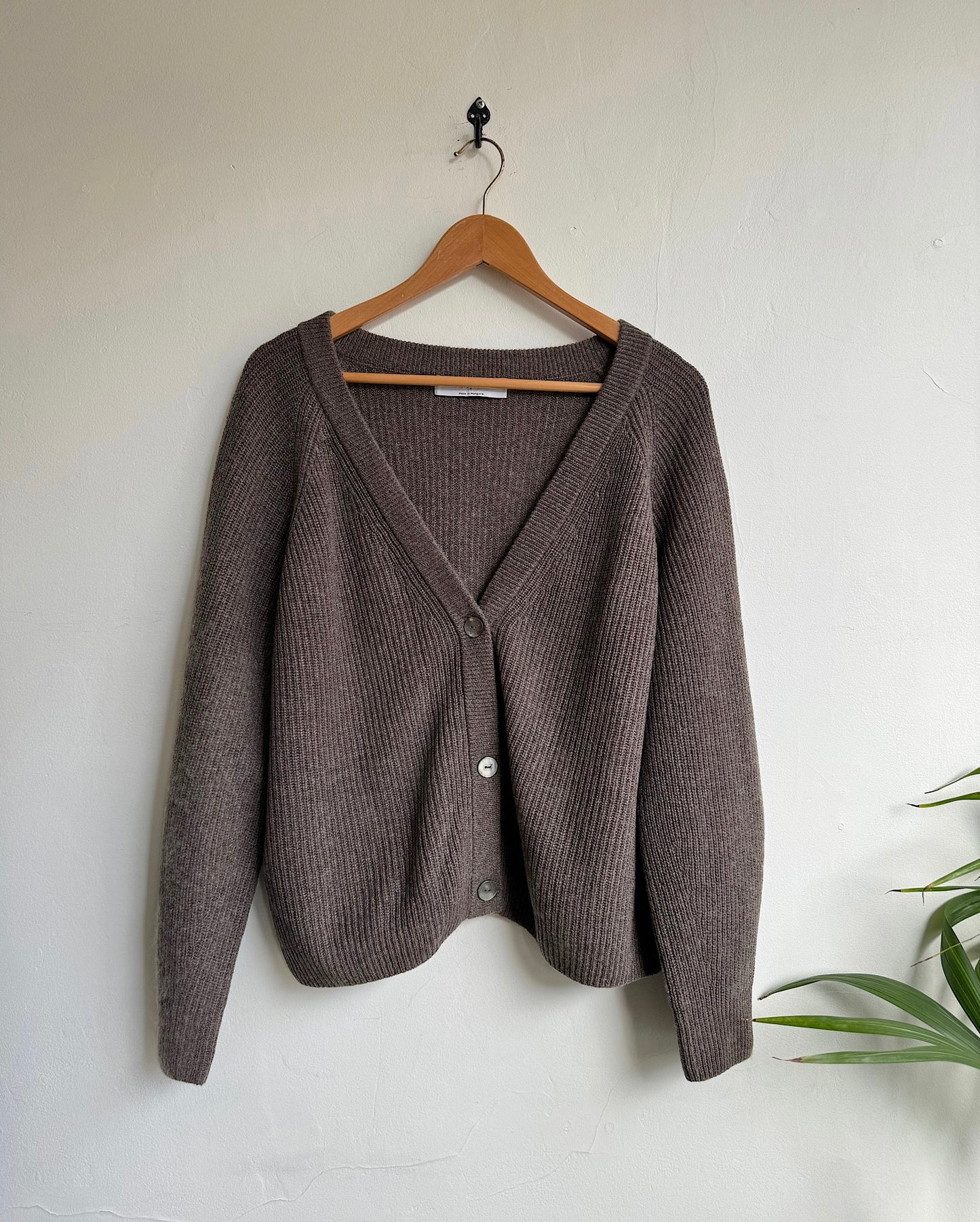 Mandkhaki Cashmere Cardi ~ Size S on hanger