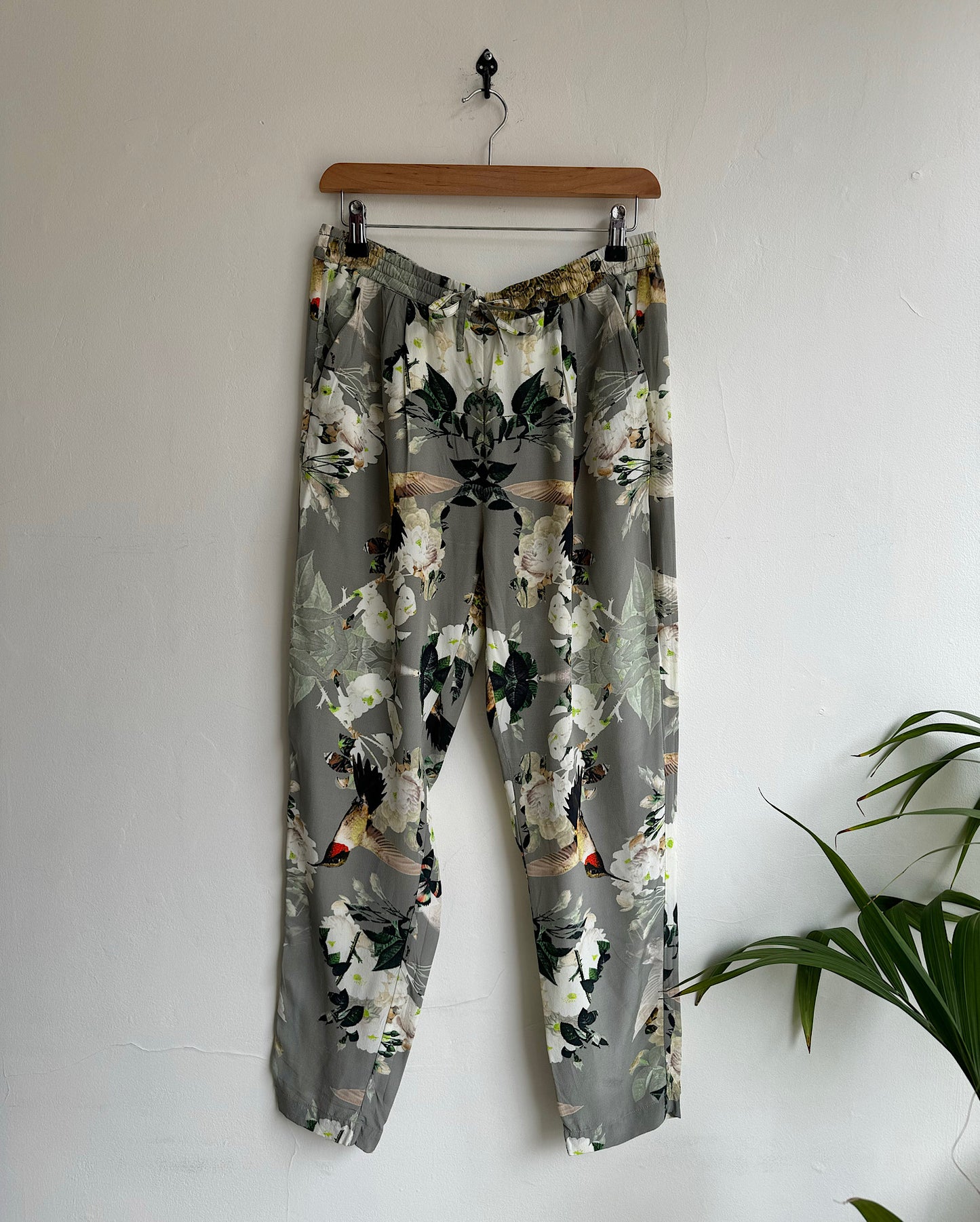 SALE Patterned Silk Trousers ~ Size M