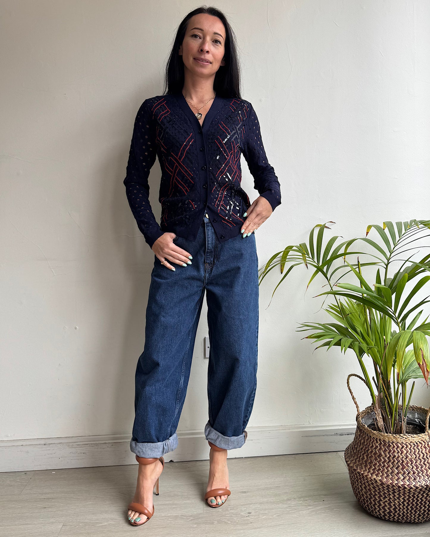 Louis Vuitton Embellished Cardigan ~ Size S