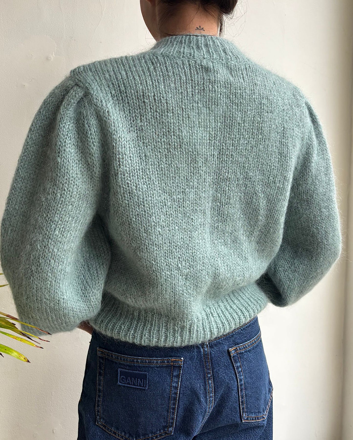 Green Mohair Cardigan ~ Size XS