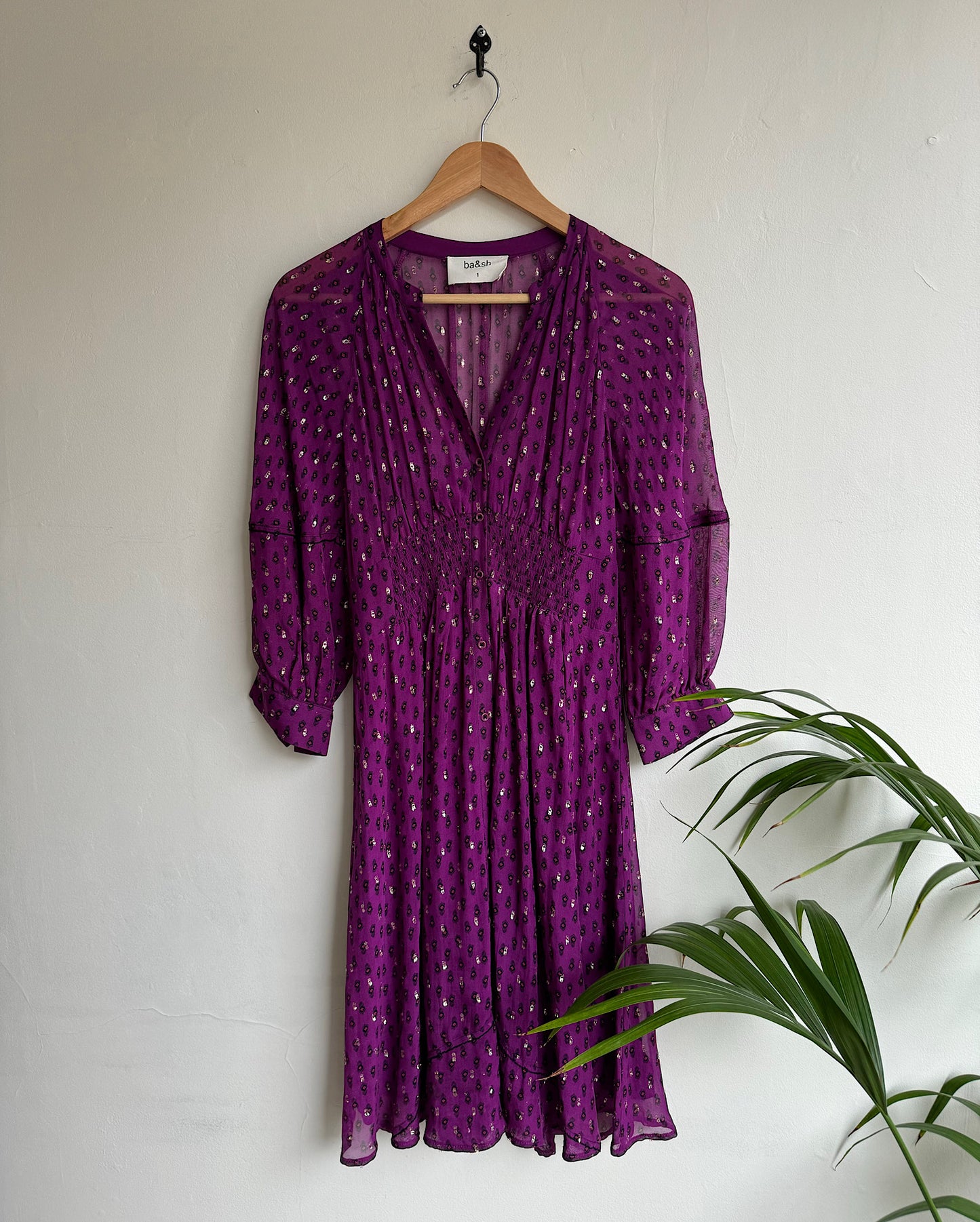 Purple Lurex Dress ~ Size S