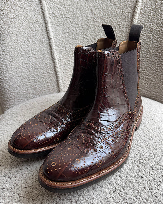Grenson Brown Leather Brogue Boots ~ Size 6