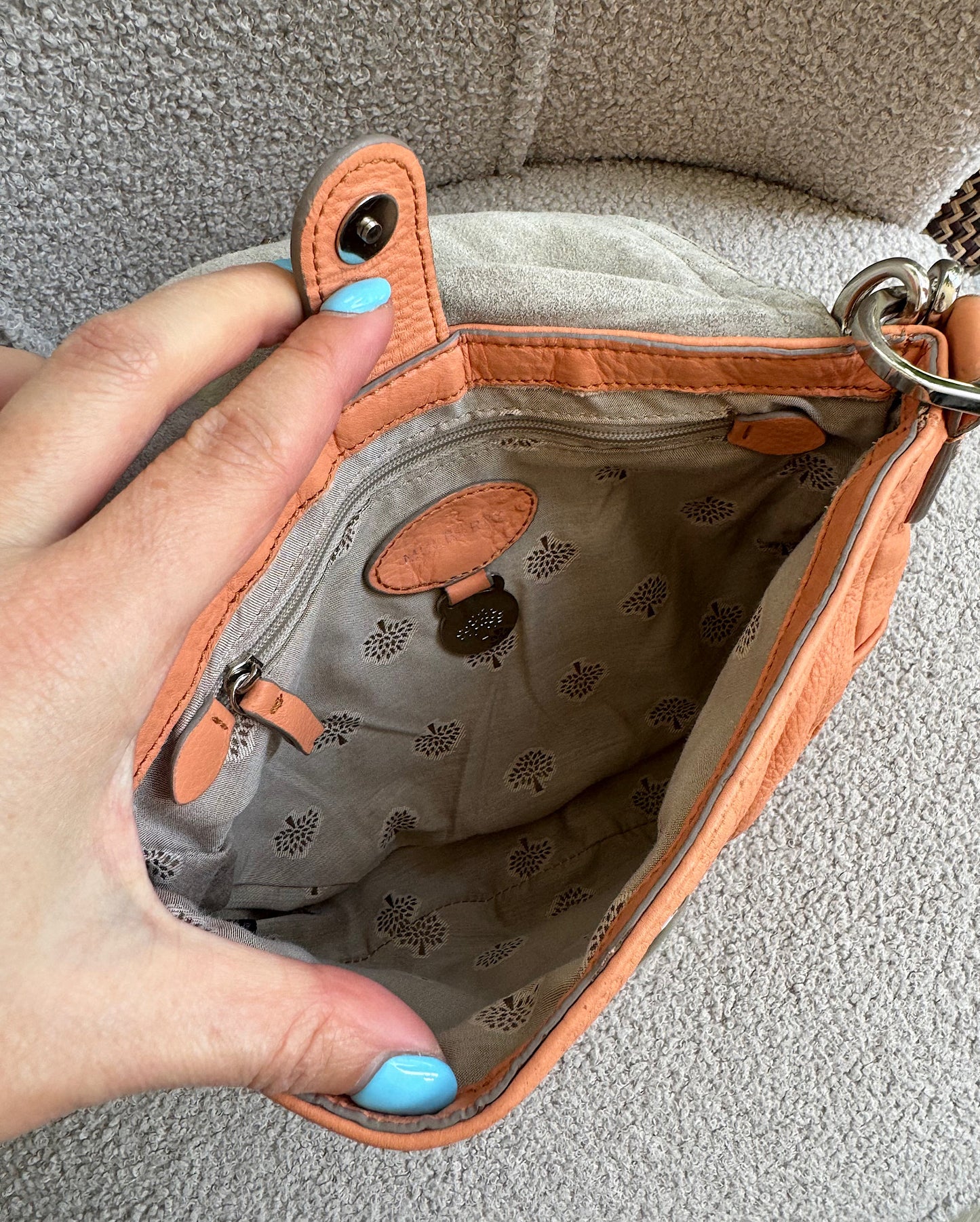 Peach Leather Bag