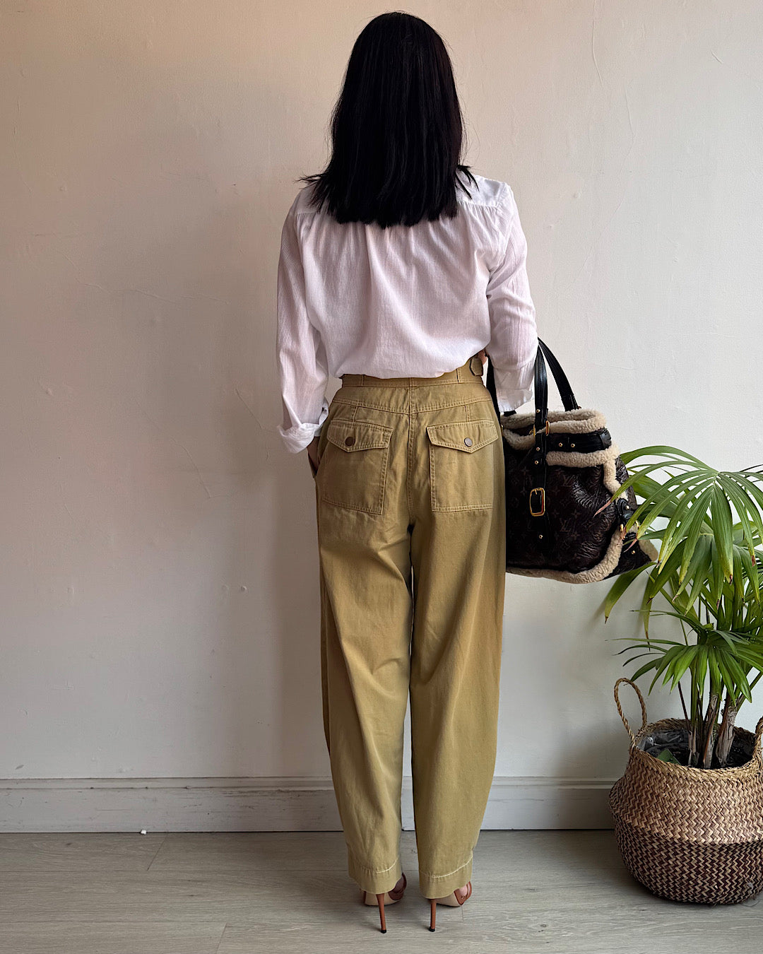 Ulla Johnson Camel Barrel Leg Trousers ~ Size 10