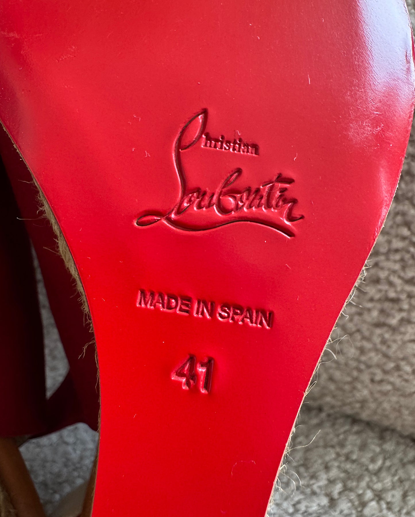 Dark Red Satin Slingback Wedges ~ Size 8