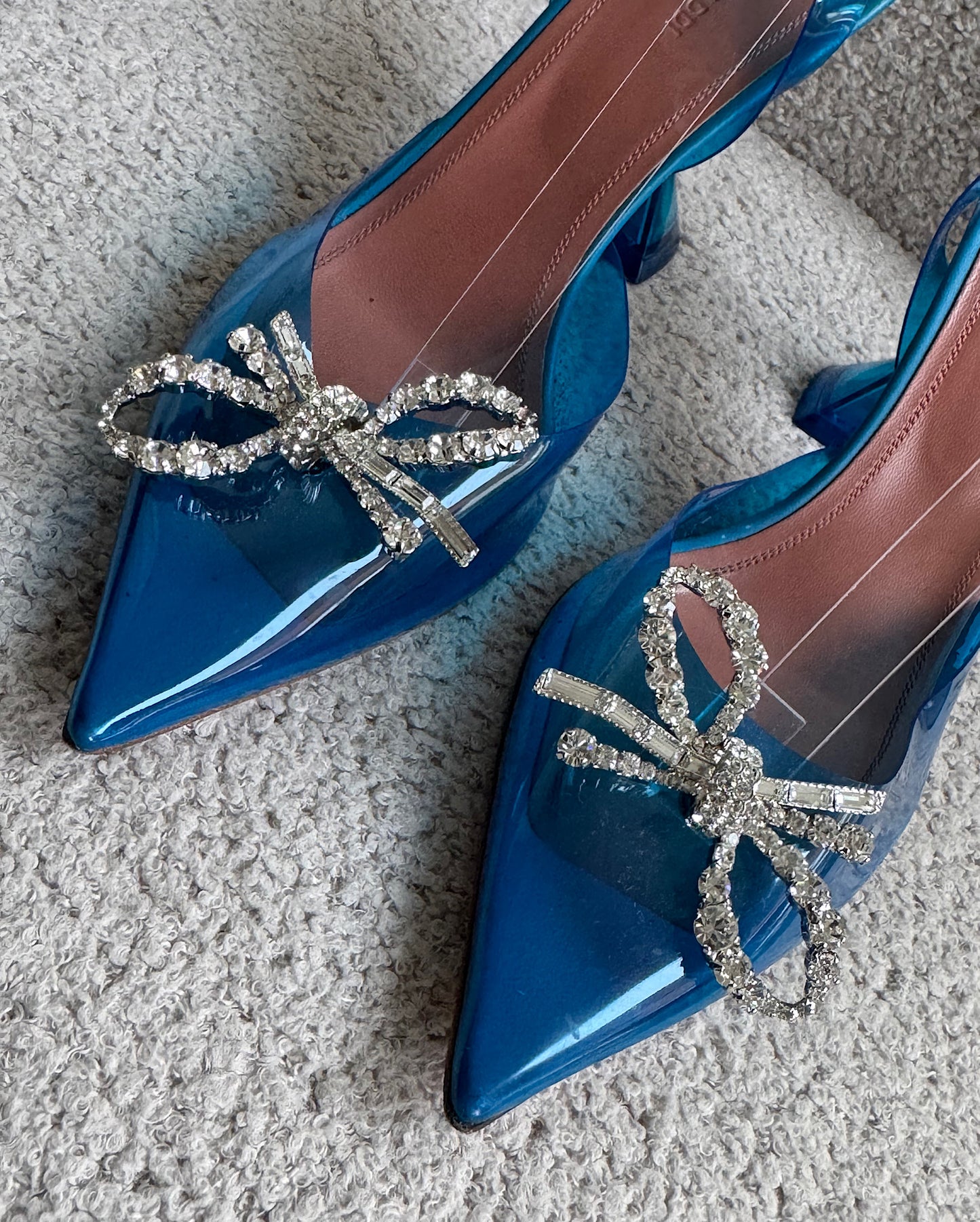 Blue Rosie Glass Slingbacks ~ Size 6.5