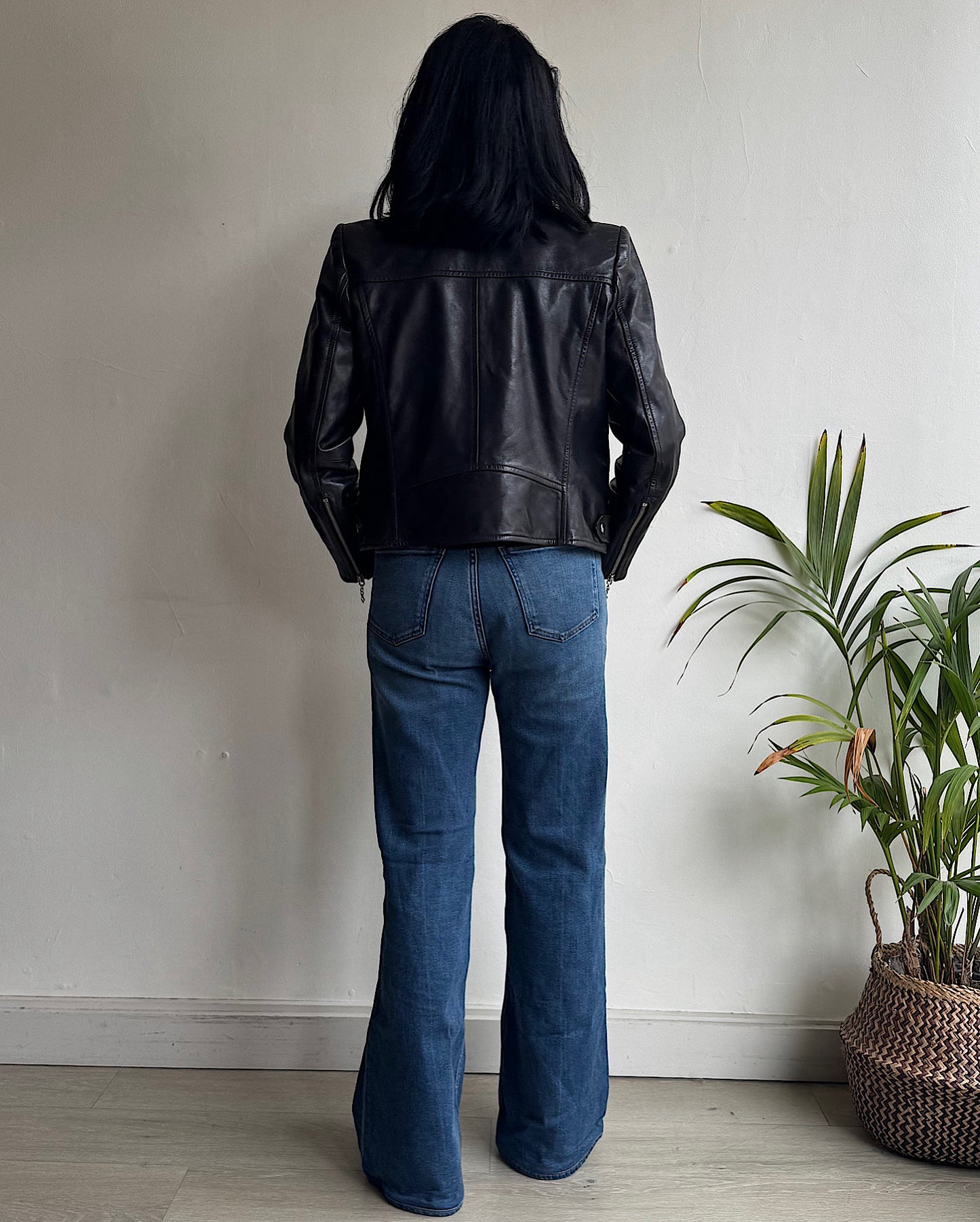 Black Leather Jacket ~ Size 10