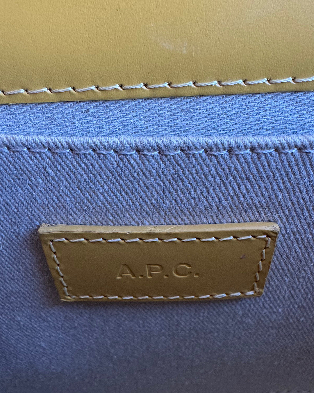 APC Mustard Leather Shoulder Bag
