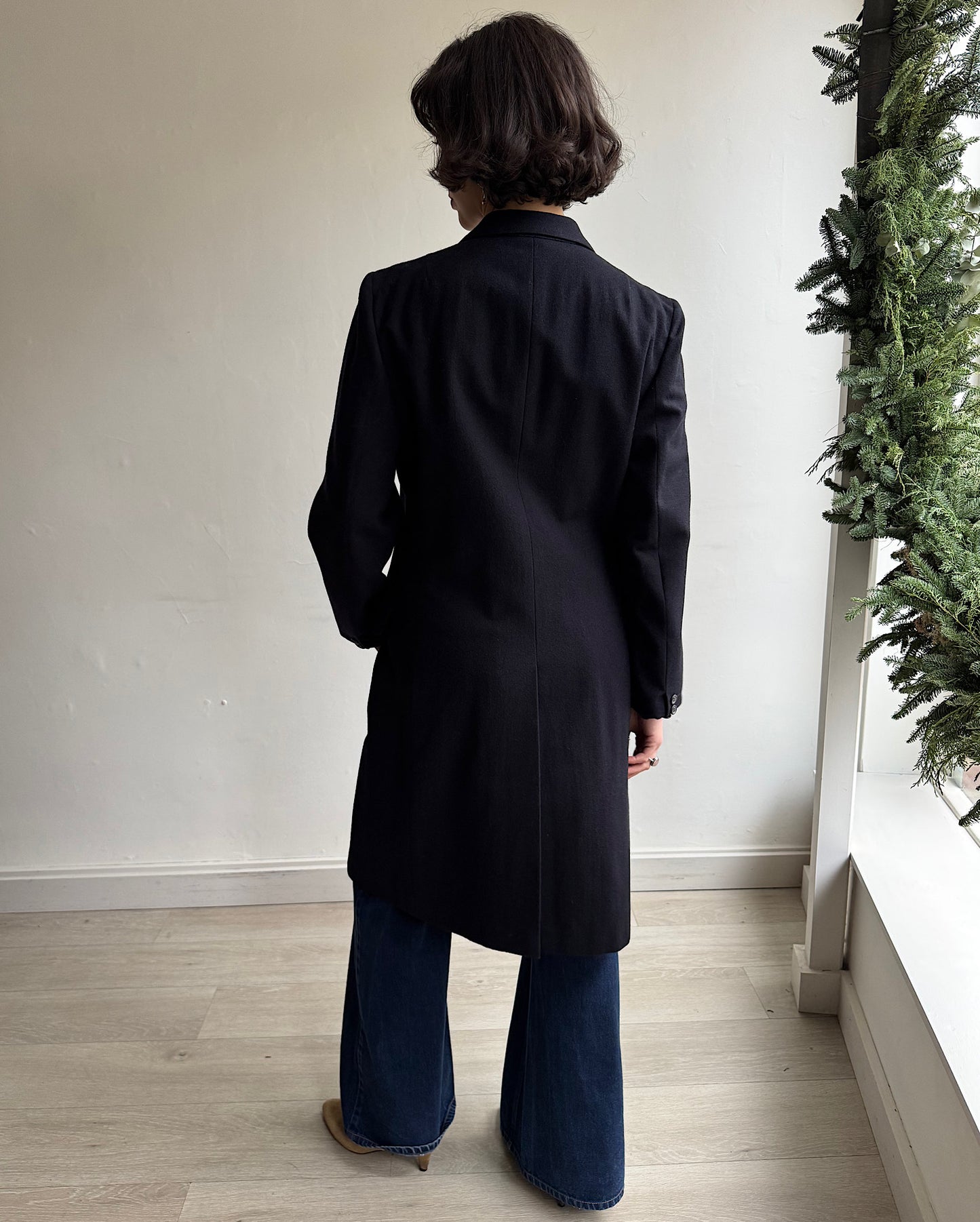 Black Wool Coat ~ Size 14